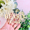 "We Can Bearly Wait" Baby Shower Cake Topper, Gold Acrylic Bear Theme Party Cake Topper, Welcome Baby,Pregnancy Announcement,Baby to Be for Baby