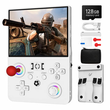 Handheld Retro Game Console R36MAX 2 (Latest Version), Portable Gaming Console with 4.5” IPS Screen, WiFi Multiplayer & Vibration, 128GB, Linux