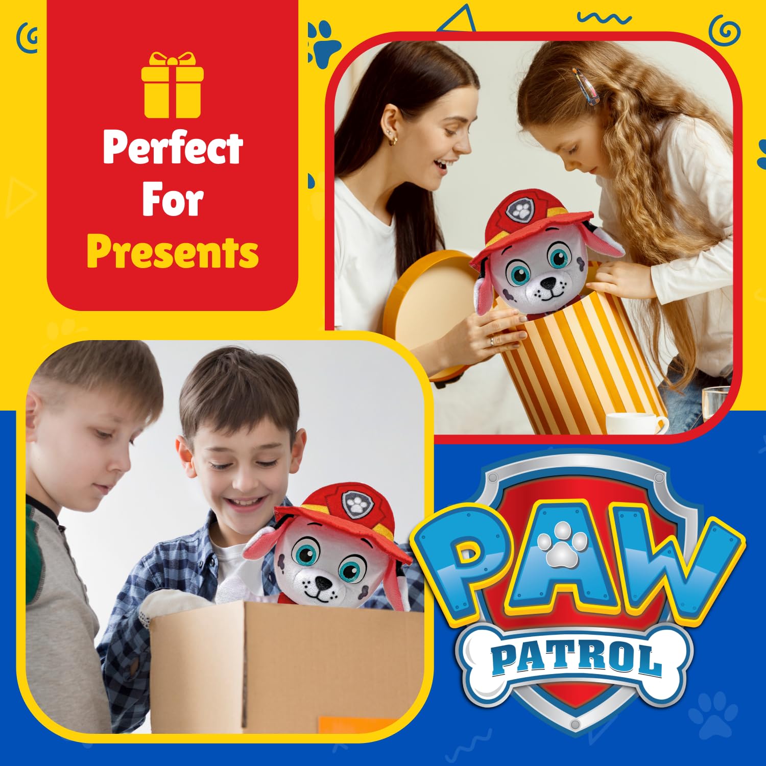 Ty - Paw Patrol Collection, Marshall, All the Heroes of the Puppy Team in Floppy Version, Soft Plush to Collect, Gift Idea for Young and Old - 20 cm