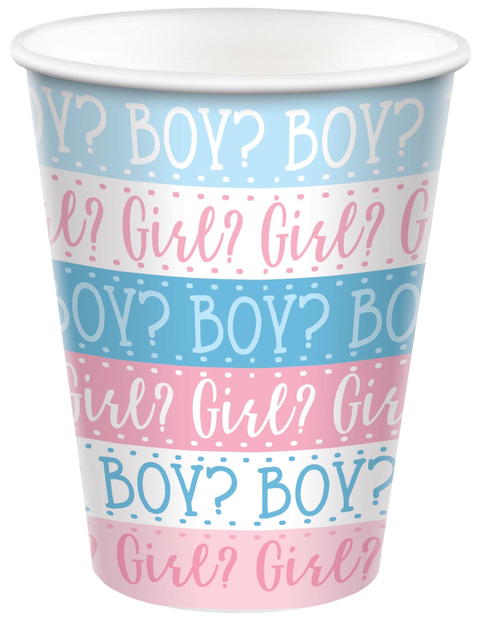Paper Party Cups - 9 oz. | Pack of 8, Pink or Blue?