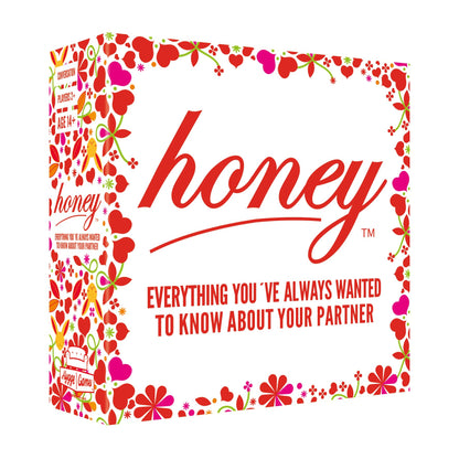 Hygge Games Honey - Everything You´ve Always Wanted to Know About Your Partner - Fun Conversation for Couples, red