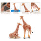Toymany 4PCS Realistic Giraffe Figurines with Giraffe Cub, 2-6" Plastic Jungle Animals Figures Family Playset Includes Baby, Educational Toy Cake