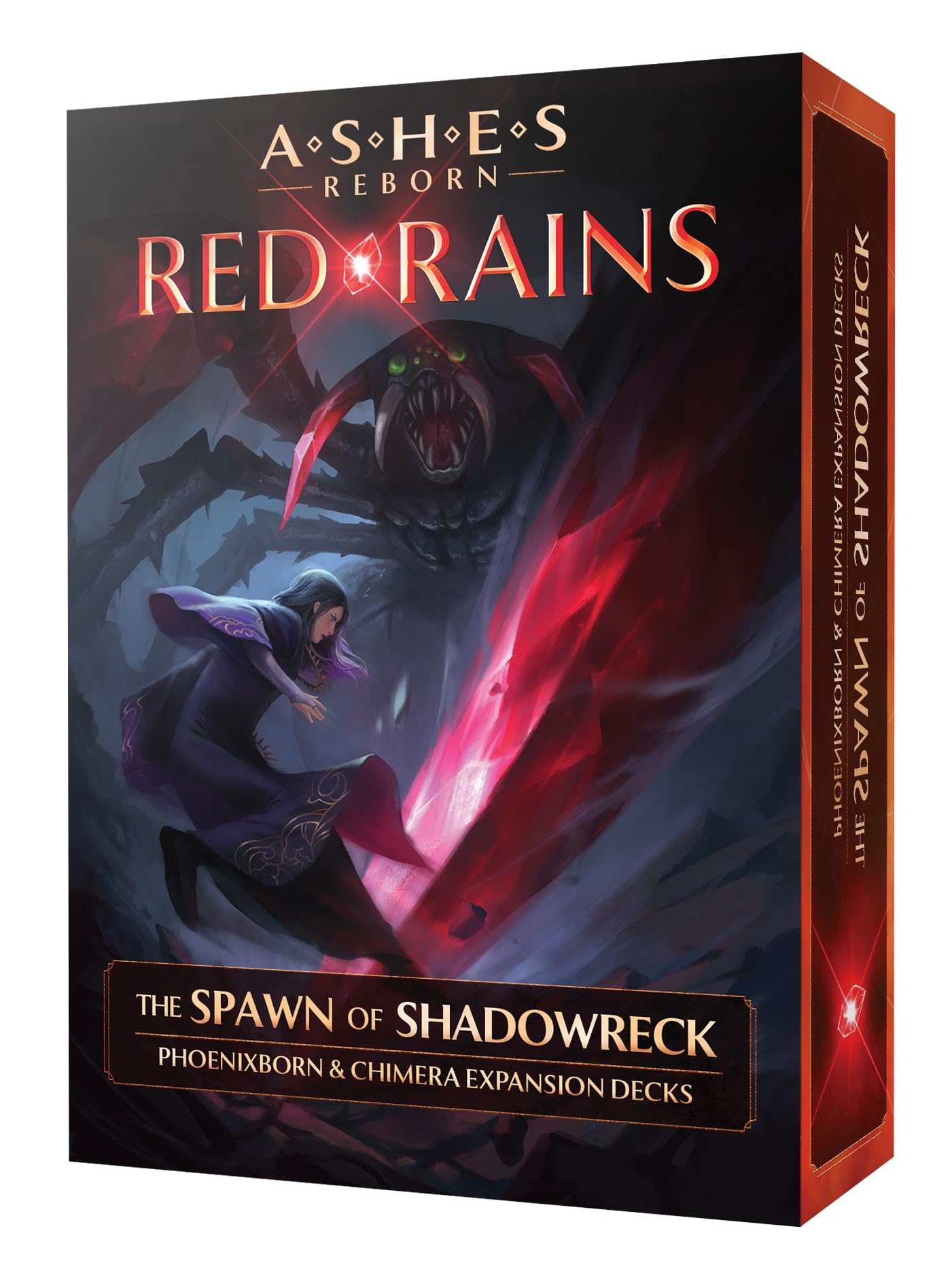 Plaid Hat Games Ashes Reborn Red Rains: The Spawn of Shadowreck Expansion | Card Game | 2 Players | Ages 14 and up | English