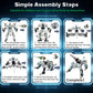 Wenbeier Animal Transforming Robot Toys 10 Inches Tiger Action Figure for Kids Deformation Assembly Robot for Boys & Girls Ages 6 7 8 9 10