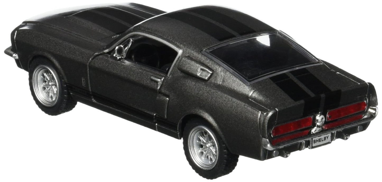 KiNSMART - 1967 Ford Shelby Mustang GT500 1:38 Scale 5" Die Cast Metal Model Toy Muscle Car (Grey)
