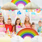 GIFTEXPRESS 2 Pack Jumbo 30" Rainbow Honeycomb Centerpiece - Paper Rainbows & Clouds Theme Party Supplies Decorations - Perfect Decor for Tables at