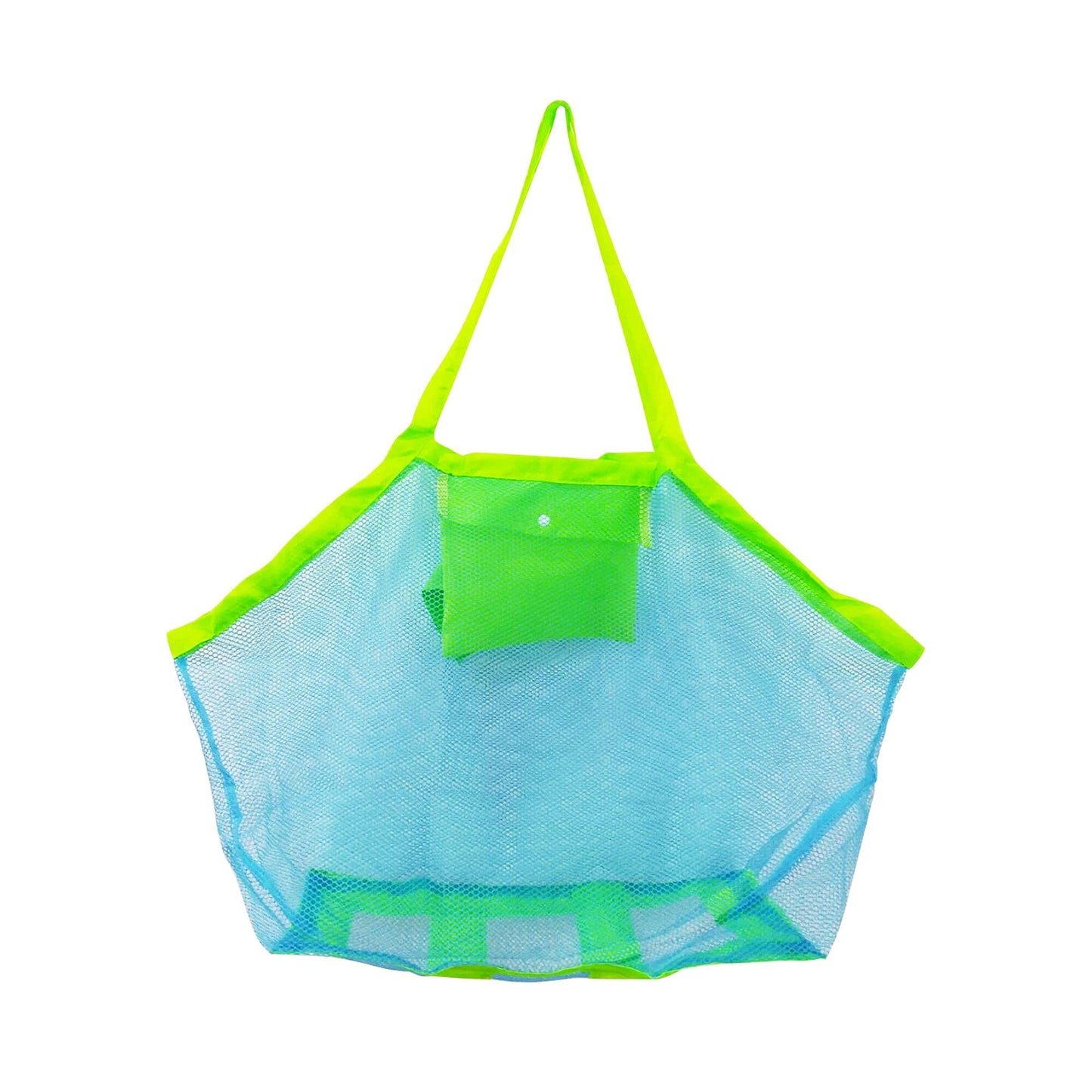 Large Mesh Bag for Beach Toys Beach Bag for Sand Toys Mesh Sand Toy Bag Tote Green/Blue 18 x 12 x 18 Inch
