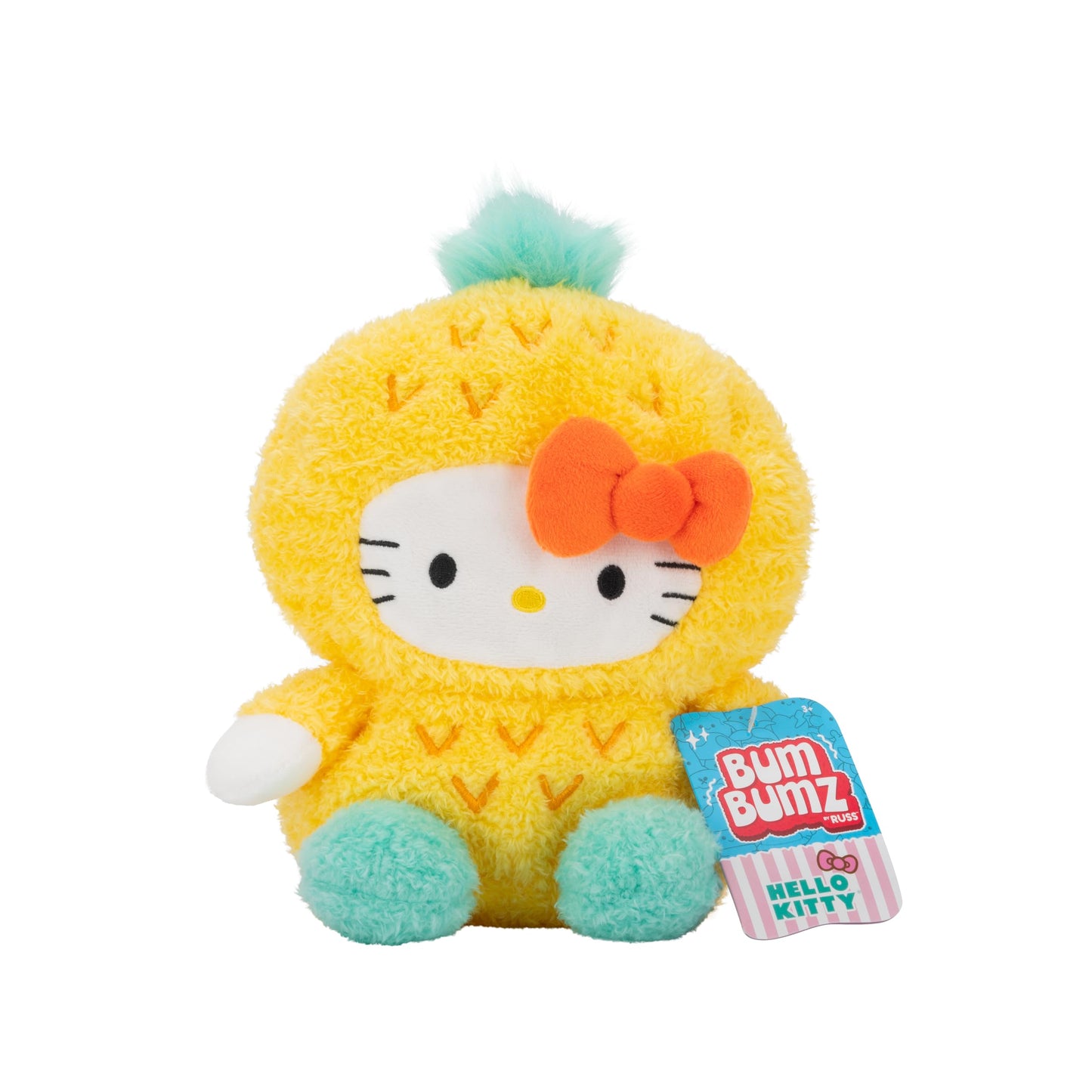 BumBumz 7.5-inch Hello Kitty FruitBumz Plush - Sanrio Hello Kitty Dressed as a Pineapple Collectible Toy - from the Makers of Original Squishmallows