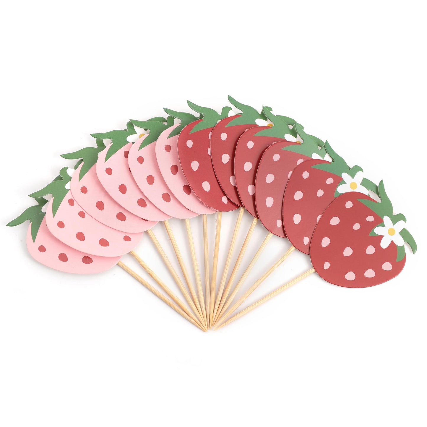 Strawberry Birthday Cupcake Toppers,Strawberry One 1st Birthday Cake Topper