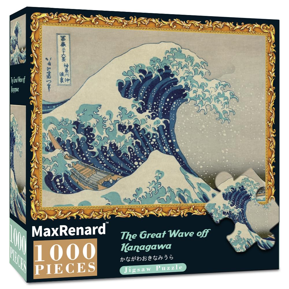 MaxRenard Art Puzzle for Adults 1000 Pieces The Great Wave Off Kanagawa