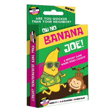 Oh No Banana Joe! Memory Speed Card Game by Taco Cat Games | Duel Card Game for Kids and Adults with Laugh Out Loud Challenges | Quick 10 Minute Games