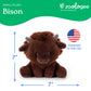The Petting Zoo Bison Stuffed Animal Plushie, Gifts for Kids, Snugletz Zoologee Plush Toy, 7 in