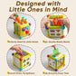 Seozio Montessori Activity Cube Toys for Baby, 6-in-1 Shape Sorting Toy, Fine Motor Learning Game for Toddlers 1-3