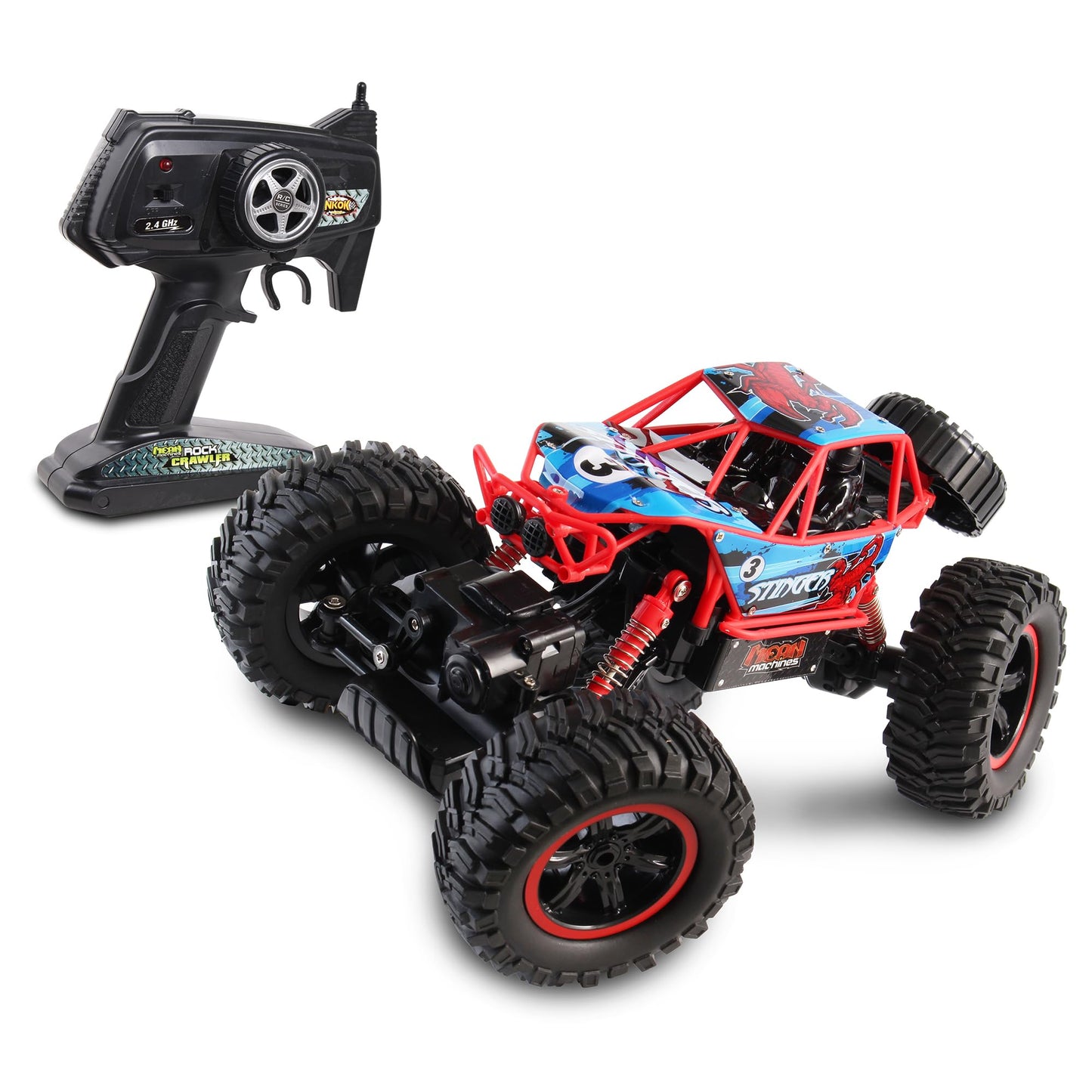 NKOK Mean Machines Rock Crawler Stinger 1/14 Scale RC 4x4 RTR, Ages 6+