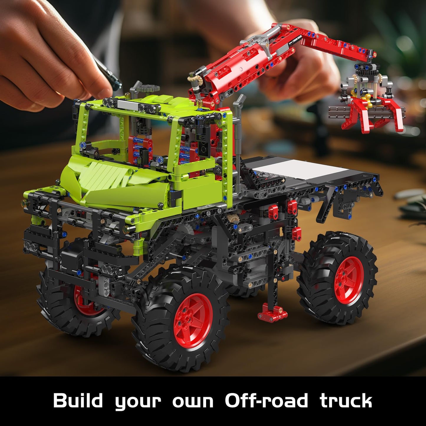 Mould King 17038 Off-Road Trucks Building Kits, All-Terrain 4x4 Mountain Truck Car Sets Model with Electric Motor, Gift for Age 14+/Adult Collections