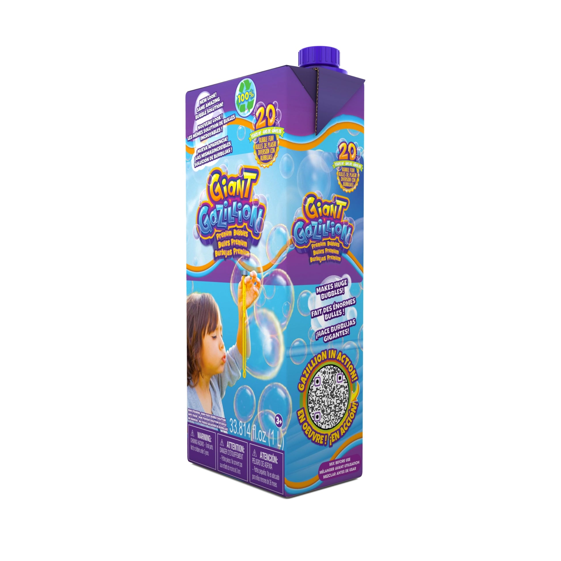 Gazillion Bubbles Giant 1L Box: Vibrant and Safe With Eco-Friendly Packaging