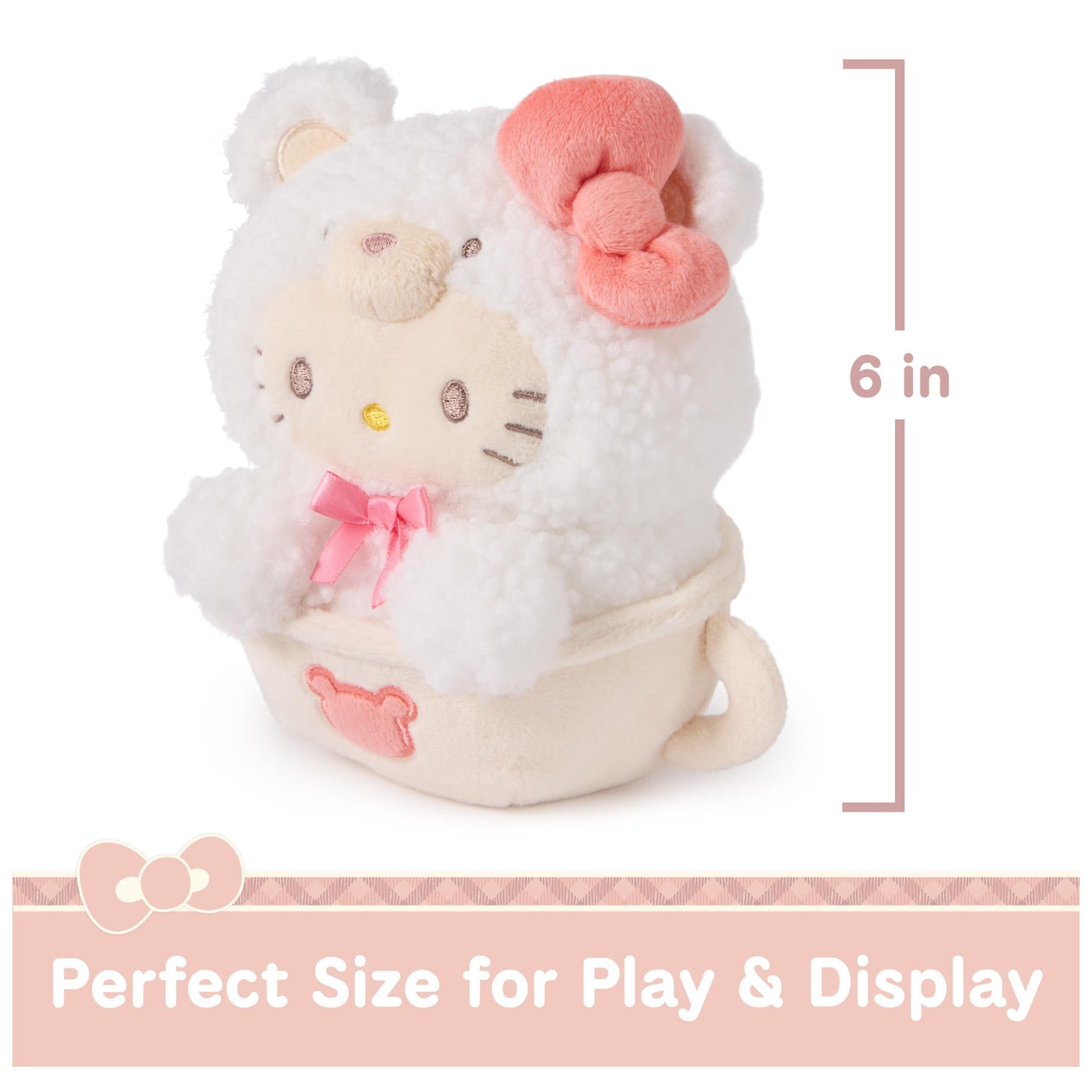 GUND Sanrio Hello Kitty 6-Inch Plush Toy with Café Latte Outfit for Ages 1+
