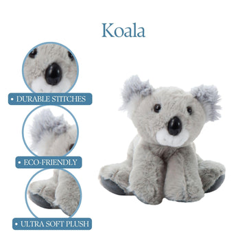 The Petting Zoo Koala Stuffed Animal Plushie, Gifts for Kids, Wild Onez Wildlife Animals, Koala Plush Toy, 9 inches