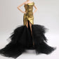 Cora Gu Handmade Golden Dress Fit for 12 inch Doll and Doll Not Included