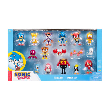 Sonic the Hedgehog Action Figures Mega Set 16-Pack, 2.5 Inch Scale - Sonic and Friends are Ready for Adventure! Officially Licensed by SEGA [Amazon