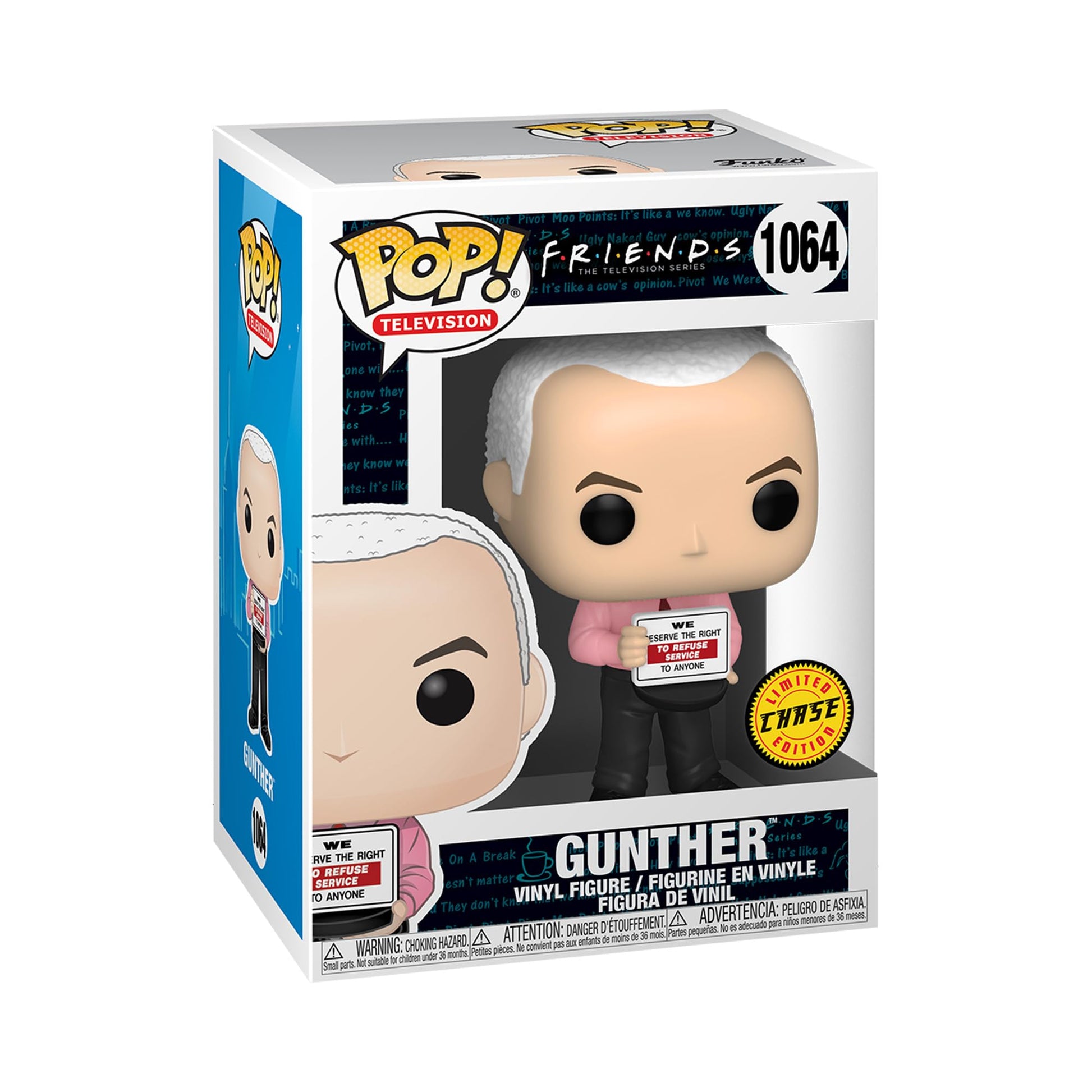 Funko POP TV: Friends- Gunther w/Chase (Style May Vary), Multicolor, One Size