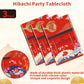 MYFEST 3 PCS Hibachi Party Decorations Hibachi Table Cloth 108x54 inches, Disposable Waterproof Japanese Tablecloth for Hibachi Decorations and Asian