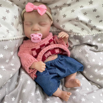 GYCV Lifelike Mini Reborn Baby Dolls Full Body Silicone Girl 12 Inch Realistic Newborn Dolls with Feeding Accessories & Gift Box Real Life Baby Dolls