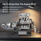 Mould King Supercar V8 Engine Building Blocks Sets, Build a Engine Model Kit That Runs, MOC Engineering Model Building Kit for Adults 14+