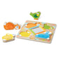 Melissa & Doug First Play Peek-a-Boo Pets Wooden Touch and Feel Puzzle with Mirror Mirror Toy for Babies and Toddlers, Sensory Toy Puzzle