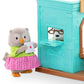 Li'l Woodzeez - Post 'n Pizza Shop Dollhouse Playset with 18 Pieces, Restaurant Furniture, Post Office Accessories & Pretend Food - 3+ Years