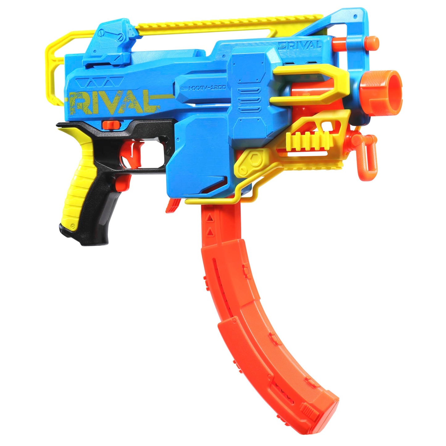 Nerf Rival Challenger MXXIV-1200 Motorized Blaster, Curved 12 Round Magazine, 18 Nerf Rival Accu-Rounds, Gifts for Teens