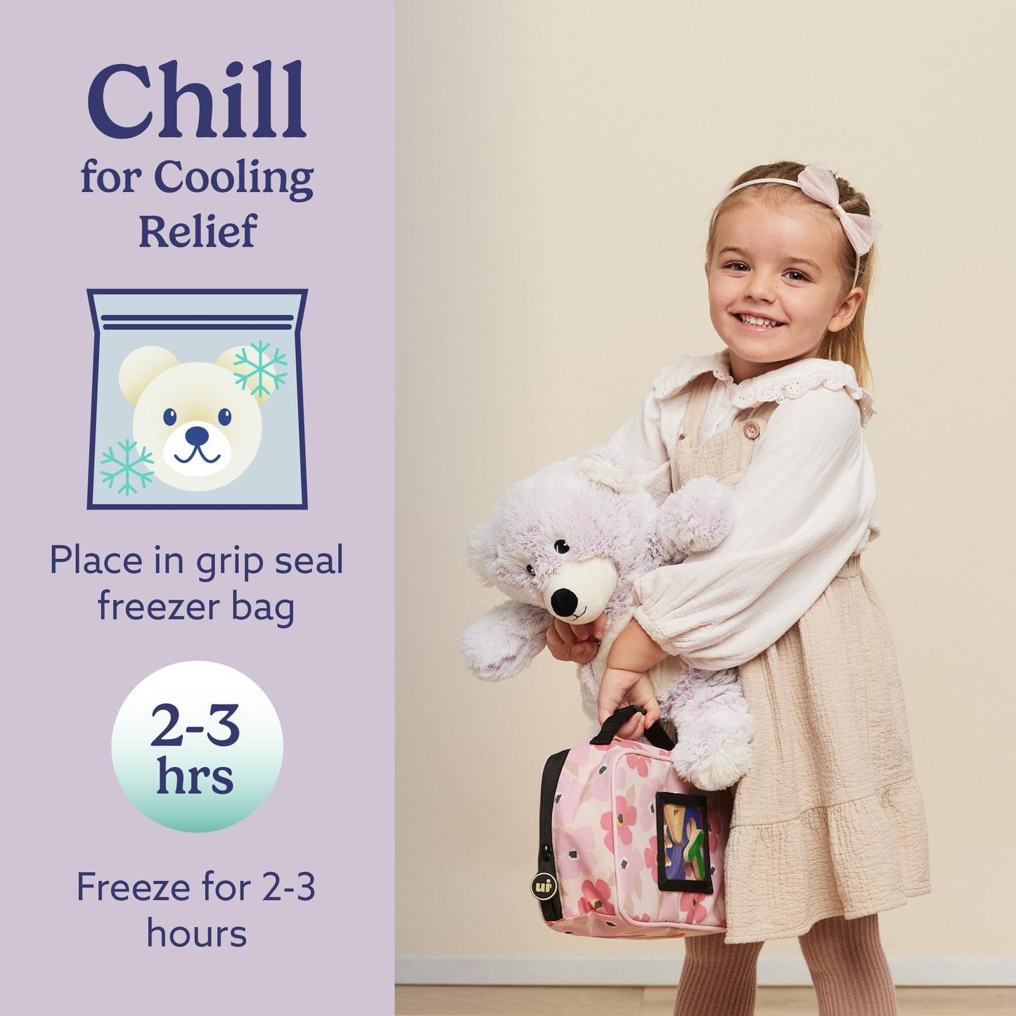 warmies Microwavable & Weighted Stuffed Animals, Love Bear - Heated Stuffed Animal Plushie for Warmth & Comfort - Cute Soft Plush Toys for Adults