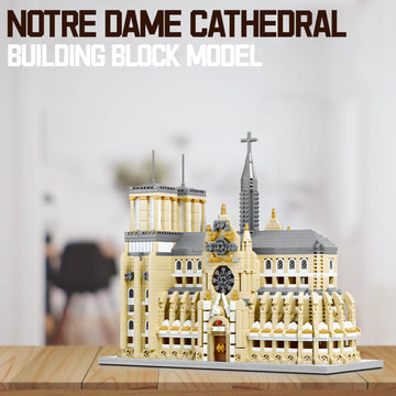 YCJZXMS Notre Dame Cathedral Miniature Block Set (2908 Pieces) - Landmark Model Puzzle Toy, Suitable for Children and Adults as a Gift