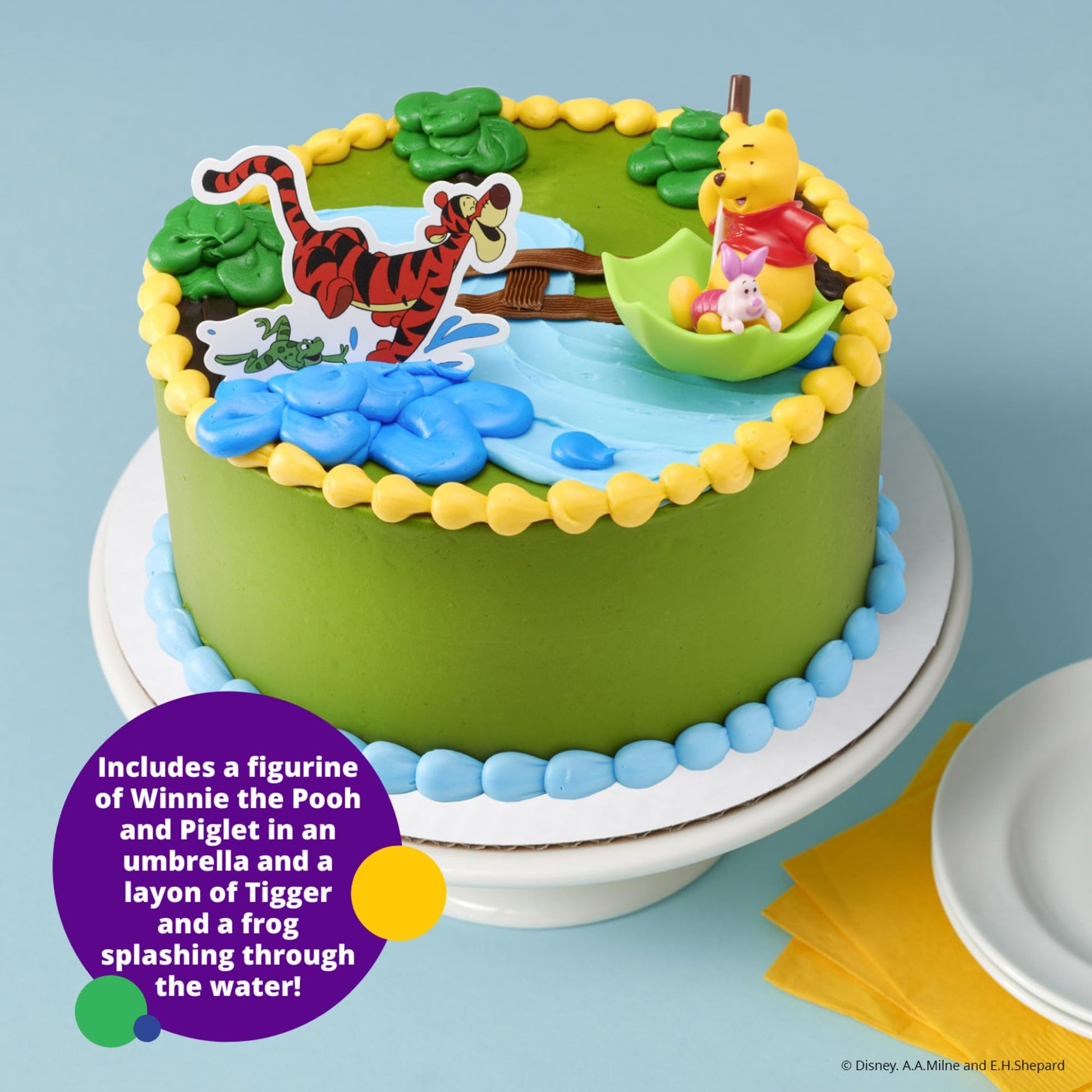 DecoSet® Winnie the Pooh, Piglet & Tigger Hunny Raindrops Cake Decorations, 2-Piece Set