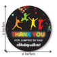 2"" Round Trampoline Bounce Jump Birthday Party Favor Stickers - Set of 40