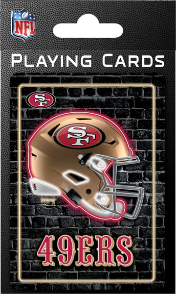 Masterpieces Officially Licensed NFL San Francisco 49ers Neon-Styled Playing Cards - 54 Card Deck for Adults