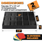 Storage Standard 2 Pack Card Sorting Tray - Stackable Trading Cards Organizer, 15-Compartment Playing Organizing Tool - Sorter for Raw, Sleeved and