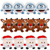 Fun Express Rudolph The Red-Nosed Reindeer Assorted Design Round Plush Stuffed Characters, 5" (12 Pcs.) - Perfect for Christmas Party Favors, Stocking