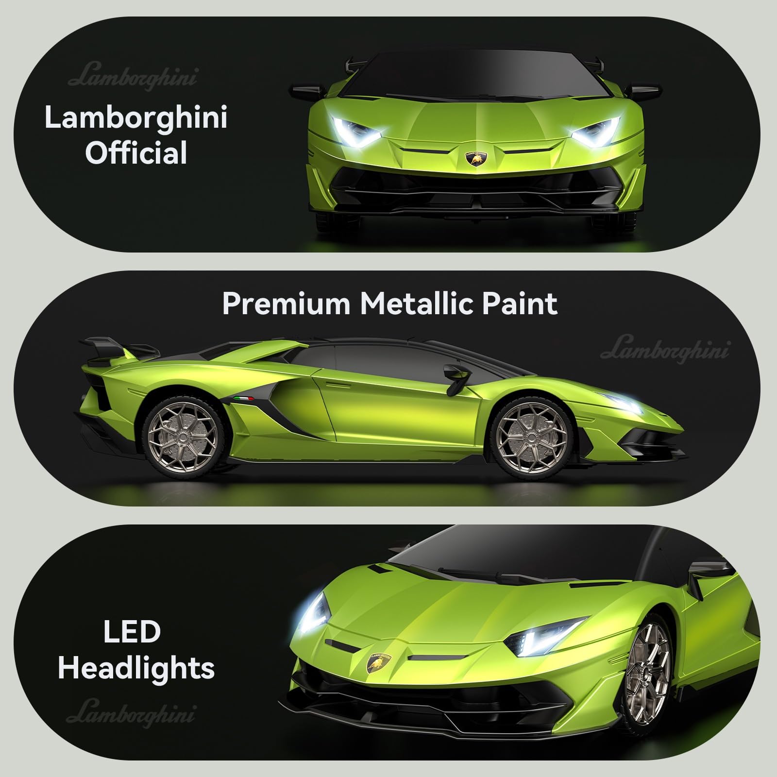 AEROQUEST 1:24 Lamborghini Remote Control Car ?Aventador SVJ-Green?