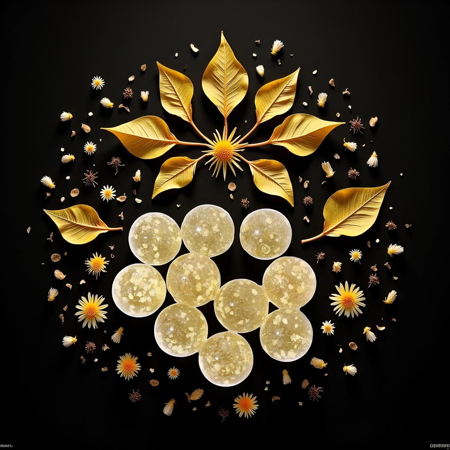 HRSDZKJ 10Pcs Gold Marbles Glow in The Dark Marbles for Glass Glass Ball Luminous Ball Runs for Marble Games DIY and Home Decoration Dice and Marble