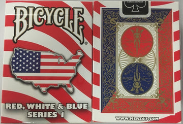 Bicycle Red, White and Blue Series 1 Map USA Design Playing Cards