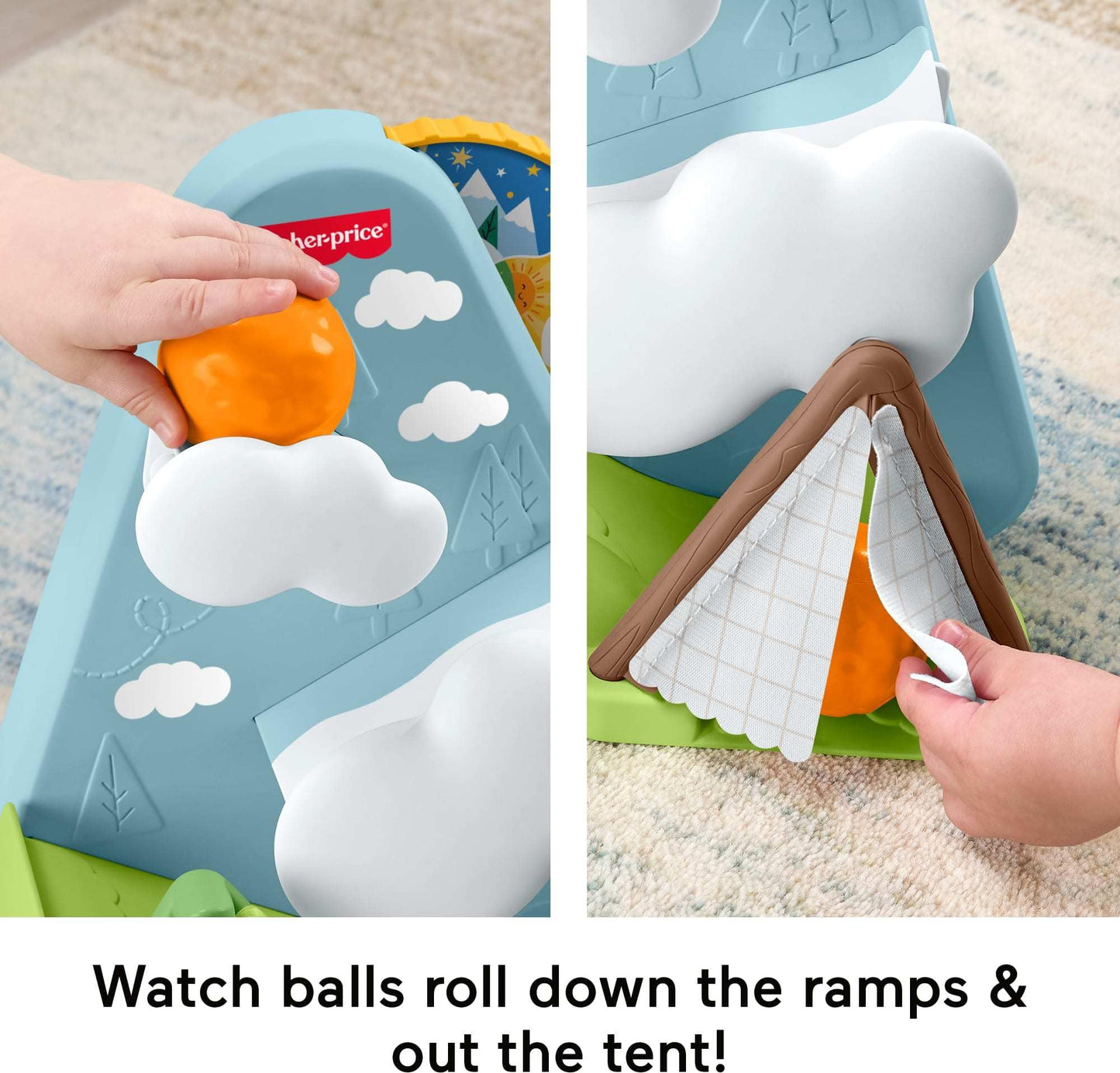 Fisher-Price Mountain Balls Forest Friendship Toy Chase on all fours, from 9 months, JLB88