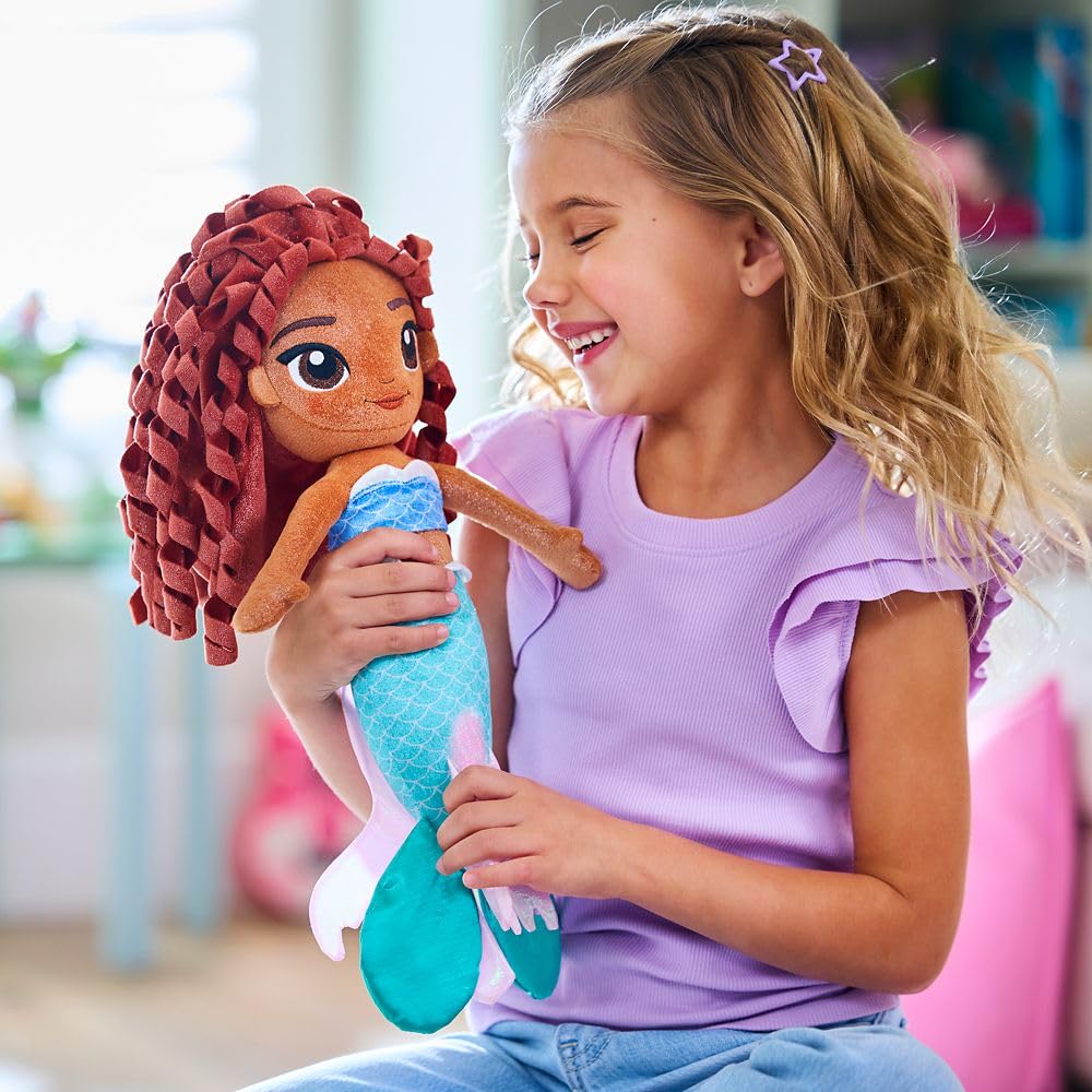 Disney Store Official Ariel Plush Doll (The Little Mermaid Live Action) - Disney Plush with Shimmering Tail, Iridescent Fins, and Ringlet Curls - Soft