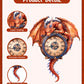 Rnfinewow 3D Puzzles for Adults, 3D Puzzle Fiery Dragon Clock Kit (with Pendulum), Wooden Puzzles for Adults Home Decor DIY Clock Crafts for Adult