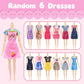 40 Pieces Doll Clothes and Accessories for 11.5 Inch Girl Dolls Including Random 5 Tops, 5 Pants, Random 6 Fashionable Dresses, Random 2 Swimwear, 10