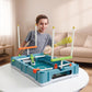 EastPoint 5-in-1 Tabletop Stadium Game Center - Teal, Plastic - Foosball Table Competition - Air Hockey Table for Kids Fun - Pinball Machine