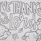 Thanksgiving Coloring Cards Kids Table Activity - 24 Pieces, 2 Designs