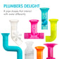 Boon Bundle Baby and Toddler Bath Toys - Includes Boon Pipes, Cogs, and Tubes Bathtub Toys - Toddler Sensory Toys - Multicolored - 13 Count - Ages 12