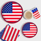 Gatherfun American Flag Patriotic Party Supplies Disposable Napkins Paper Plates and Paper Cups for Veterans Day Election Day 4th of July Independence