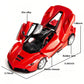 WAKAKAC 1/32 Race Model Car, Pull Back Toy Car Vehicle Alloy Diecast Model, Openable Doors, Collectible Gift Cars for Kids Ages 3-8 (Red)